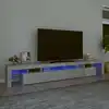 Image de Meuble Tv Avec Lumières Led Gris Béton 260x36,5x40 Cm Vidaxl