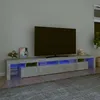 Image de vidaXL Meuble TV avec Lumières LED Centre de Divertissement Rangement Meuble Média Meuble de Salon Salle de Séjour Maison 3152781