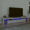 Image de Meuble Tv Avec Lumières Led Gris Béton 230x36,5x40 Cm Vidaxl