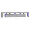 Image de Vidaxl meuble tv avec lumières led gris béton 230x36,5x40 cm