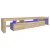 Image de Vidaxl meuble tv avec lumières led chêne sonoma 215x36,5x40 cm