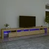 Image de Meuble Tv Avec Lumières Led Chêne Sonoma 290x36,5x40 Cm Vidaxl