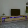 Image de vidaXL Meuble TV avec Lumières LED Centre de Divertissement Rangement Meuble Média Meuble de Salon Salle de Séjour Maison 3152804