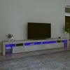 Image de Meuble Tv Avec Lumières Led Gris Béton 290x36,5x40 Cm Vidaxl