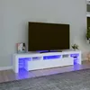 Image de Meuble Tv Avec Lumières Led Blanc 200x36,5x40 Cm Vidaxl