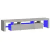 Image de Vidaxl meuble tv avec lumières led gris béton 200x36,5x40 cm