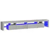 Image de Vidaxl meuble tv avec lumières led gris béton 260x36,5x40 cm