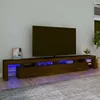 Image de Meuble Tv Avec Lumières Led Chêne Marron 260x36,5x40 Cm Vidaxl