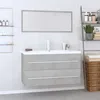Image de Ensemble De Meubles De Salle De Bain 3 Pcs Gris Béton Vidaxl