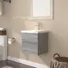 Image de Meuble Lavabo Avec Bassin Intégré Sonoma Gris Bois D'ingénierie Vidaxl