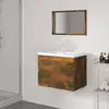 Image de Meubles De Salle De Bain Chêne Fumé Bois D'ingénierie Vidaxl
