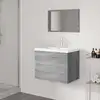 Image de Meubles De Salle De Bain Sonoma Gris Bois D'ingénierie Vidaxl