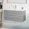 Image de Meuble Lavabo Avec Bassin Intégré Sonoma Gris Bois D'ingénierie Vidaxl