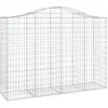 Image de Panier De Gabions Arqué 200x50x140/160 Cm Fer Galvanisé Vidaxl
