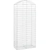 Image de Panier De Gabions Arqué 100x50x220/240 Cm Fer Galvanisé Vidaxl