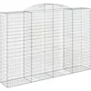 Image de Panier De Gabions Arqué 300x50x200/220 Cm Fer Galvanisé Vidaxl