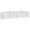 Image de Lit Surélevé À Gabions Arqué 200x50x50 Cm Fer Galvanisé Vidaxl
