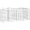 Image de Lit Surélevé À Gabions Arqué 200x50x100 Cm Fer Galvanisé Vidaxl