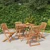Image de vidaXL Ensemble de salle à manger de jardin 5 pcs Bois dacacia solide 3152897