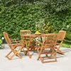Image de vidaXL Ensemble de Salle à Manger de Jardin 5 pcs Ensembles de Bistrot avec Table Basse et Chaise Pliable Meubles de 3152901