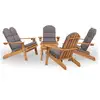 Image de Vidaxl ensemble de salon de jardin adirondack 5 pcs bois acacia solide
