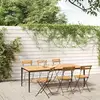 Image de Chaises Pliables De Jardin Lot De 6 Acier Bois D'acacia Massif Vidaxl