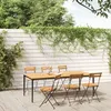 Image de 3152106 vidaXL Chaises pliables de jardin 6 pcs Acier et bois dacacia massif