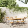 Image de 3152107 vidaXL Chaises pliables de jardin 8 pcs Acier et bois dacacia massif