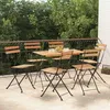 Image de vidaXL Chaises de bistrot pliantes 6 pcs Bois de teck solide et acier 3152110