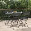 Image de Chaises De Bistrot Pliantes Lot De 4 Noir Résine Tressée Acier Vidaxl
