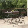 Image de Chaises De Bistrot Pliantes Lot De 4 Résine Tressée Et Acier Vidaxl