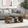 Image de vidaXL Table basse Chêne fumé 100x50x36 cm Bois dingénierie 816525