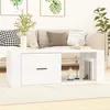 Image de vidaXL Table basse Blanc 100x505x35 cm Bois dingénierie 816536