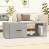 Image de Table Basse Gris Béton 100x50,5x35 Cm Bois D'ingénierie Vidaxl
