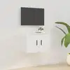 Image de Meuble Tv Mural Blanc 57x34,5x40 Cm Vidaxl
