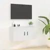 Image de Meuble Tv Mural Blanc 80x34,5x40 Cm Vidaxl