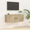 Image de Meuble Tv Mural Chêne Sonoma 100x34,5x40 Cm Vidaxl