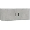 Image de Meuble Tv Mural Gris Béton 100x34,5x40 Cm Vidaxl