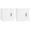 Image de Meubles Tv Muraux 2 Pcs Blanc 40x34,5x40 Cm Vidaxl