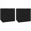 Image de Meubles Tv Muraux 2 Pcs Noir 40x34,5x40 Cm Vidaxl