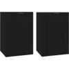 Image de Meubles Tv Muraux 2 Pcs Noir 40x34,5x60 Cm Vidaxl