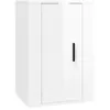 Image de Meuble Tv Mural Blanc Brillant 40x34,5x60 Cm Vidaxl