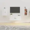 Image de Meubles Tv Muraux 2 Pcs Blanc Brillant 40x34,5x60 Cm Vidaxl