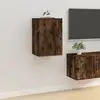 Image de Meuble Tv Mural Chêne Fumé 40x34,5x60 Cm Vidaxl