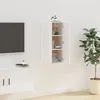 Image de 816672 vidaXL Meuble TV mural Blanc 40x345x80 cm