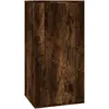 Image de Meuble Tv Mural Chêne Fumé 40x34,5x80 Cm Vidaxl