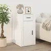 Image de Armoire De Bureau Blanc Brillant 40x49x75 Cm Bois D'ingénierie Vidaxl