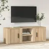 Image de 819431 vidaXL Meuble TV Chêne sonoma 100x315x35 cm Bois dingénierie