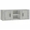 Image de Meuble Tv Gris Béton 100x31,5x35 Cm Bois D'ingénierie Vidaxl