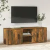 Image de 819433 vidaXL Meuble TV Chêne fumé 100x315x35 cm Bois dingénierie